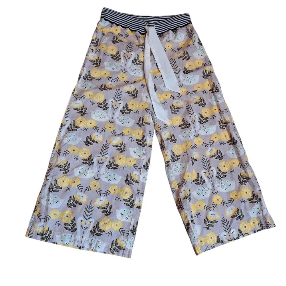 Lisa Todd RARE Swan Design Cotton Whimsical Lounge Pants ARTHOUSE Comfy Colorful